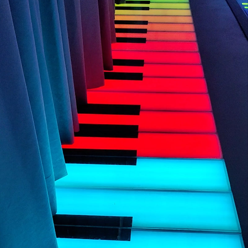 Audio Interaction Programmable RGB Outdoor Interactive LED Dancing Floor Piano