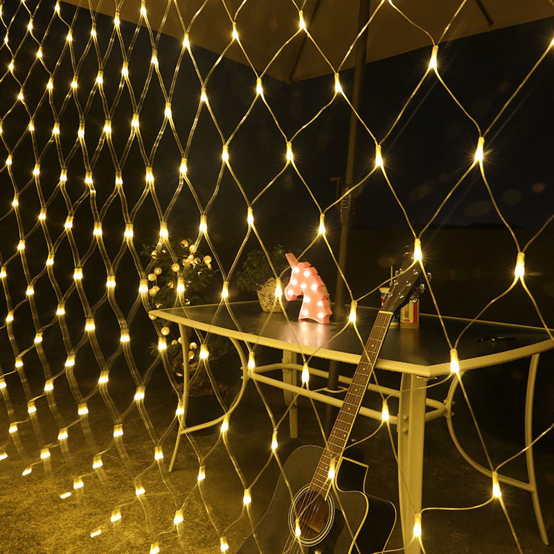 Garden Net Light Mesh Outdoor String Light Twinkle Light 3m x 2m 192LED 8Mode for Tree Wrap Lawn Backyard Christmas