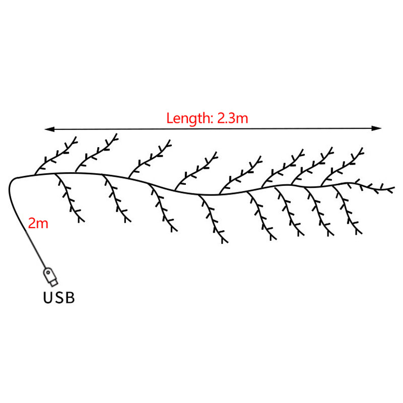 Vines with Lights Christmas Decorations Flexible DIY Willow Vine Lights 144 LEDs 7.5FT Home Decorations for Living Room Walls