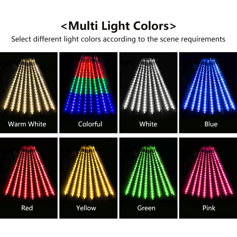 Christmas Festival Party Garden Decorative RGB Meteor Rain Drop LED Light