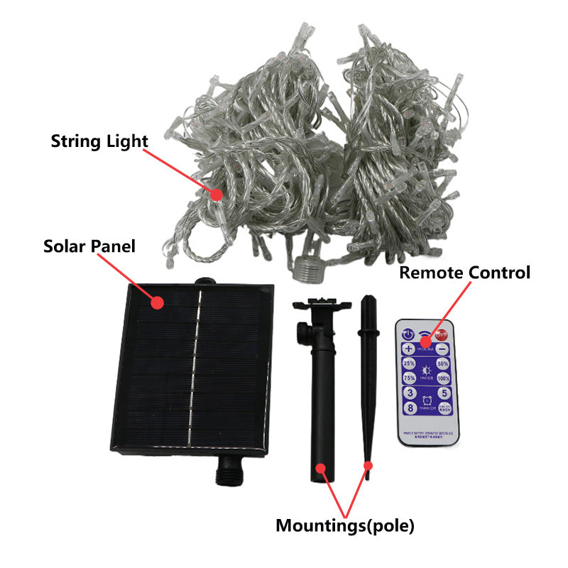 100 Led Solar Powered Fairy Lights with 8 Modes Waterproof Christmas Decoration Solar String Lights