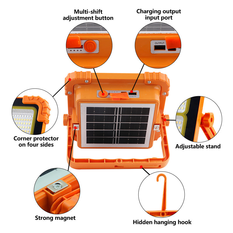 Modern Design Outdoor Waterproof Ip65 Rechargeable 100w Solar Led Emergency Flood Light