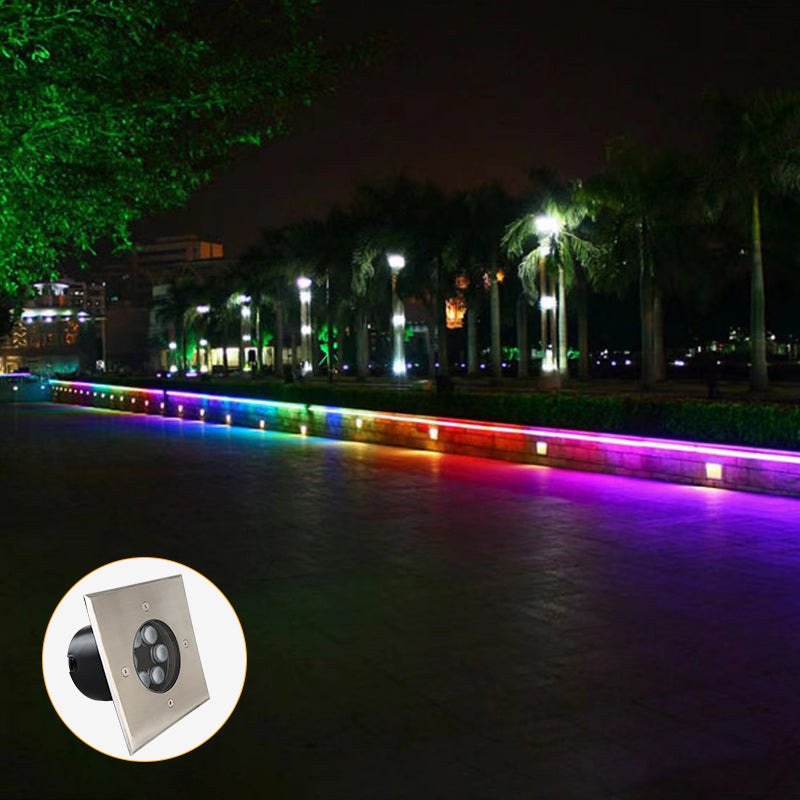 Recessed outdoor round square led cob underground light rgb 2700-6500k buried inground light