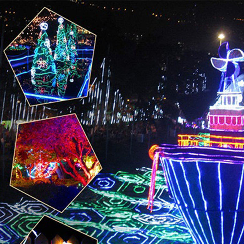 Led Outdoor Christmas Tree Solar Tube Rope Strip Fairy Lights