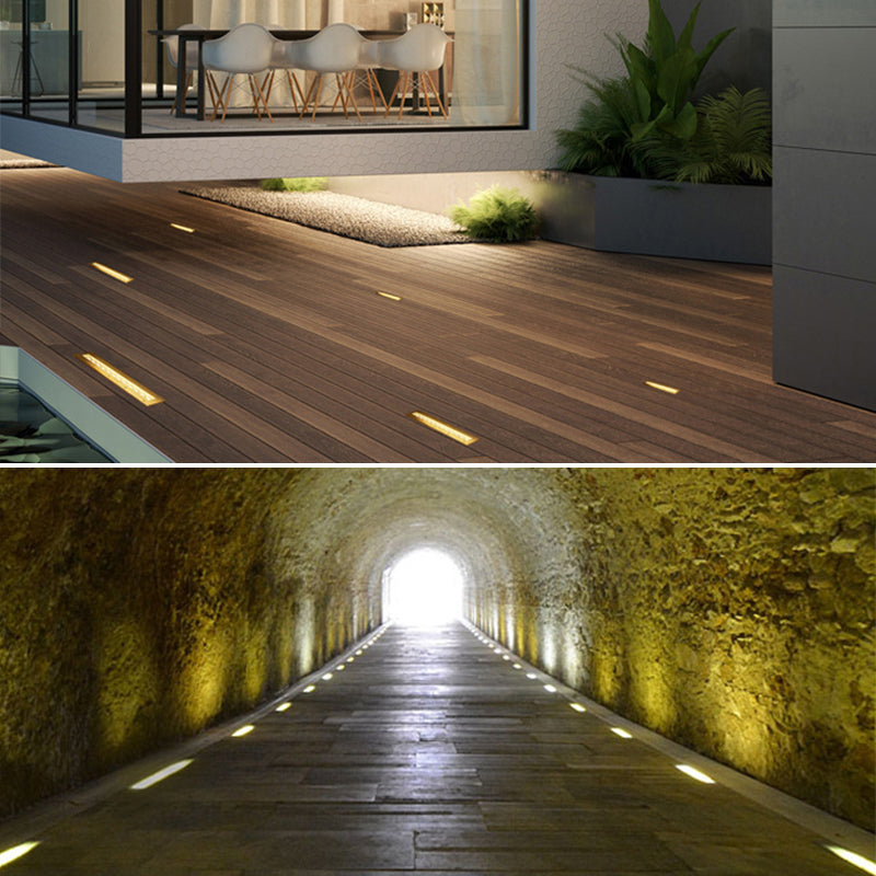 LED Long Strip Buried Light Park Square Recessed LED Underground Light Outdoor IP66 Waterproof Floor Tile Light