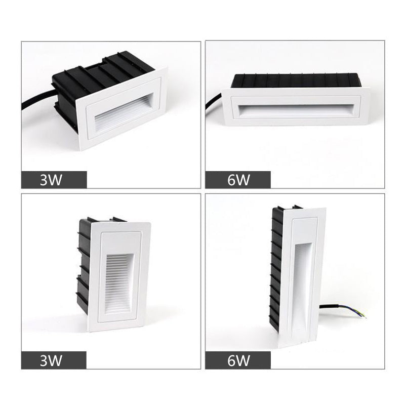 Outdoor Indoor Waterproof IP65 Mini Square Smart Recessed Motion Sensor Step Lights Side Staircase LED Stair Wall light