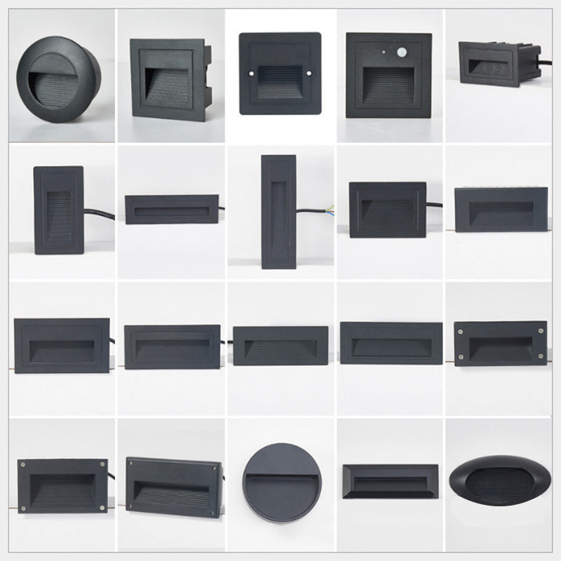 Outdoor Indoor Waterproof IP65 Mini Square Smart Recessed Motion Sensor Step Lights Side Staircase LED Stair Wall light