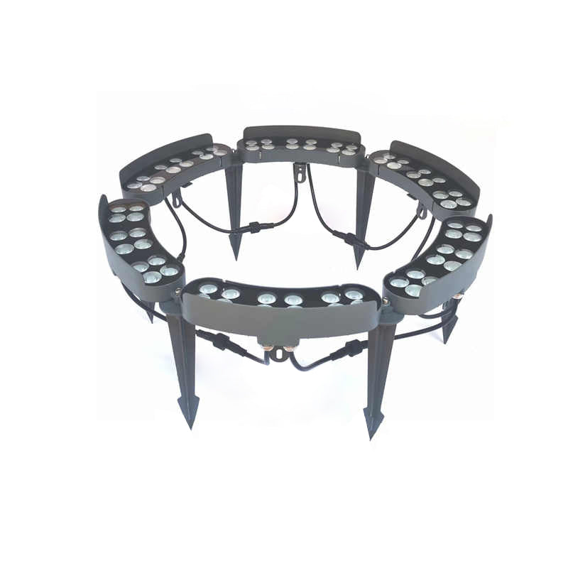 Hoop Coconut Palm Hug Tree Lamps Decorative Garden Tree Landscape Lighting DMX512 RGB Corrugated Ring Hoop Lights