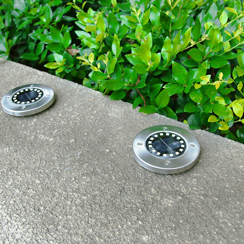 8 LED Disk Buried Light Outdoor in-ground Solar Ground Lights for Lawn Pathway