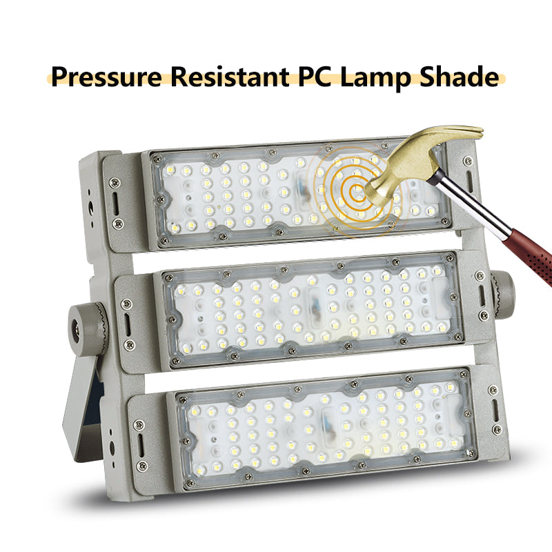 Adjustable CCT 3000K 4000K 6000K High Brightness 120lm/w Outdoor Waterproof IP65 Tunnel Light 150W 200W Led Flood Light