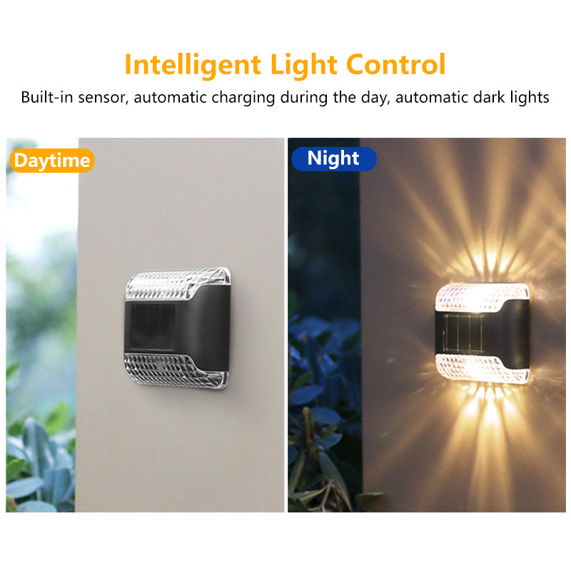 Cheap Factory Price IP65 Sensor Solar Wall Light Lawn Led Outdoor Lighting Solar Garden Lights Aluminum 80 Warm White