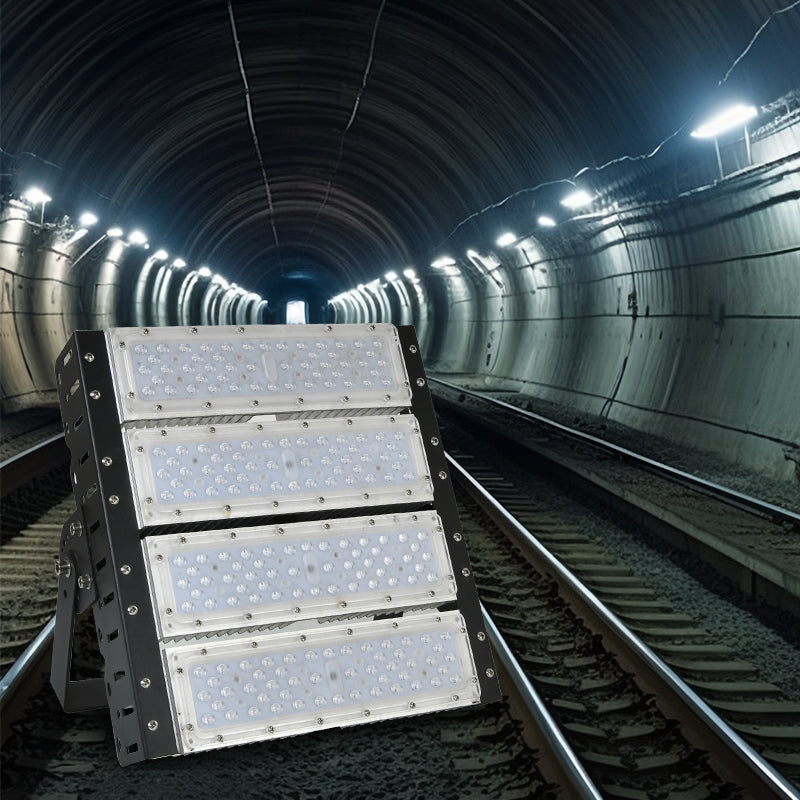 Outdoor ip65 Waterproof Aluminum Energy Saving Smd 100w 200w 300w Module Tunnel Stadium led Flood Light High Mast Light