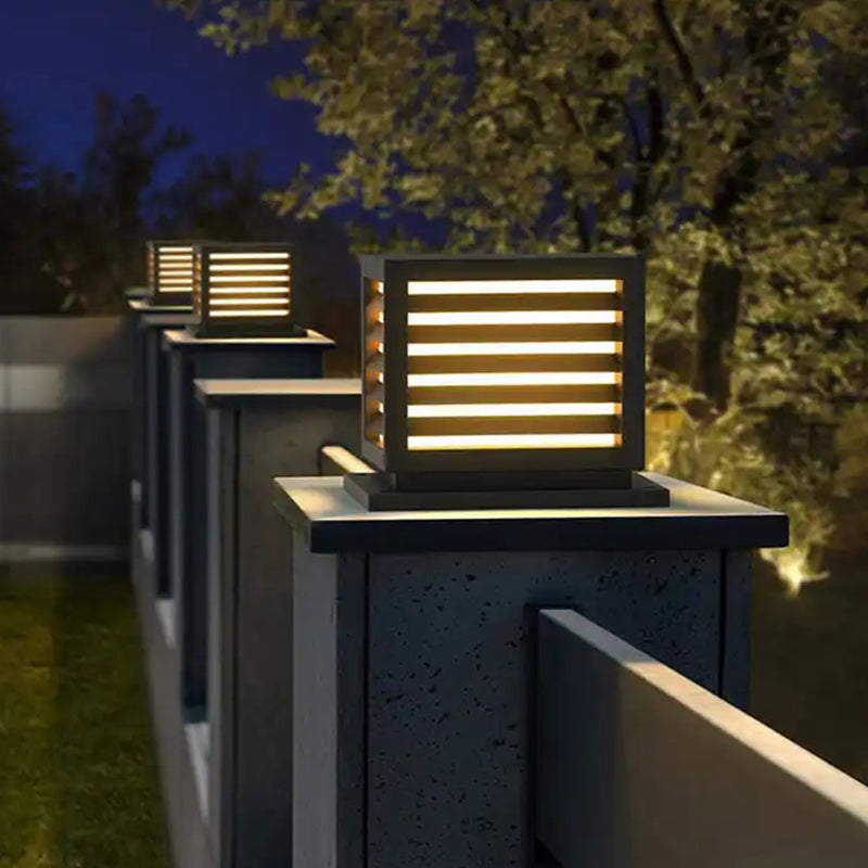 IP54 Waterproof Solar Post Fence Lamp Outdoor Main Gate Solar Pillar Light 2W 3W 4W Solar Powered Garden Lights