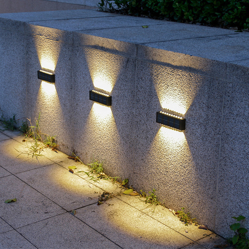 Waterproof Outdoor Garden Fence Lamp Wall Mounted Led Solar Up And Down Wall Light