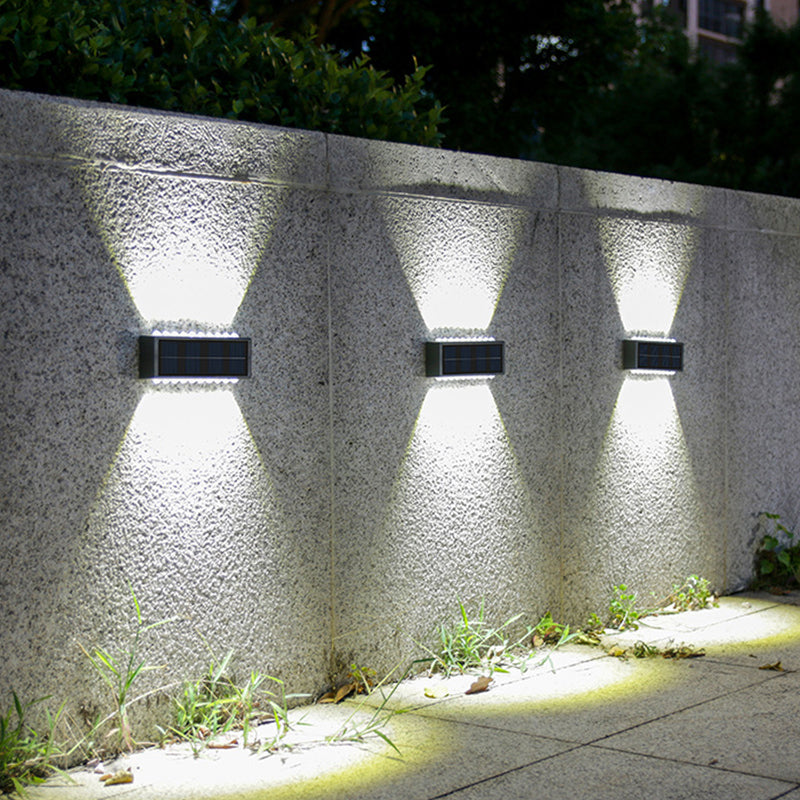 Waterproof Outdoor Garden Fence Lamp Wall Mounted Led Solar Up And Down Wall Light