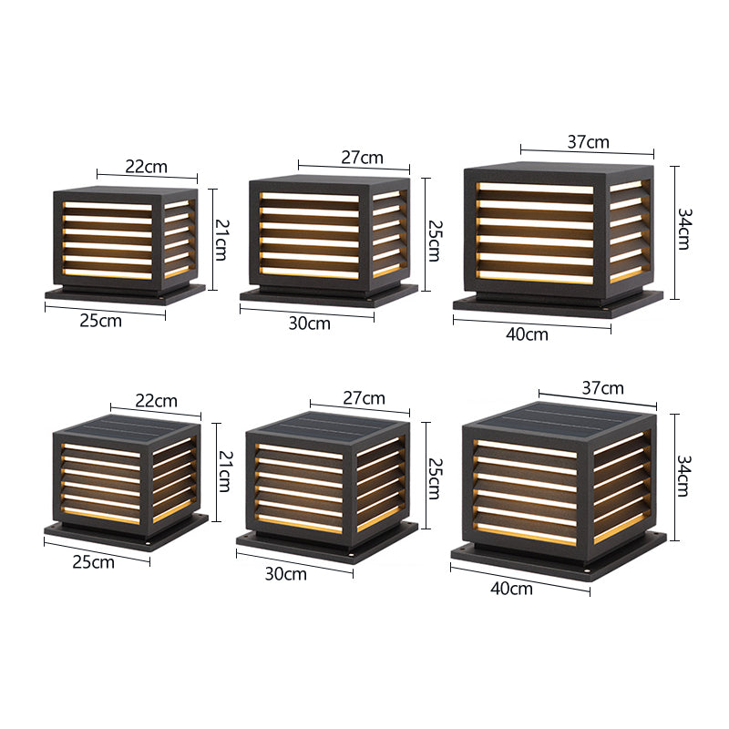 IP54 Waterproof Solar Post Fence Lamp Outdoor Main Gate Solar Pillar Light 2W 3W 4W Solar Powered Garden Lights