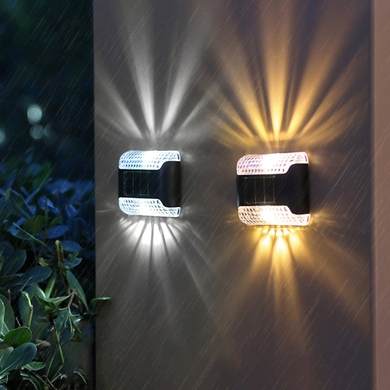 Outdoor Porch Garden Waterproof Solar Wall Lamp Up and Down Luminous Courtyard Staircase Solar Wall Light for Garden