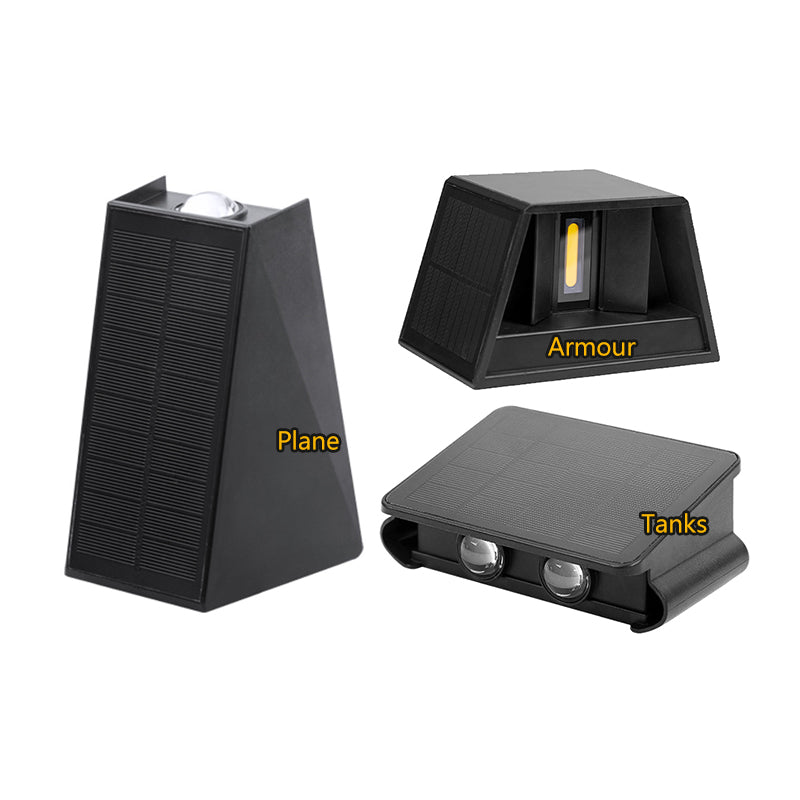 Good Price Outdoor Patio Garden Lamp Decorative Exterior Updown Lighted Waterproof IP65 Led Solar Powered Wall Light