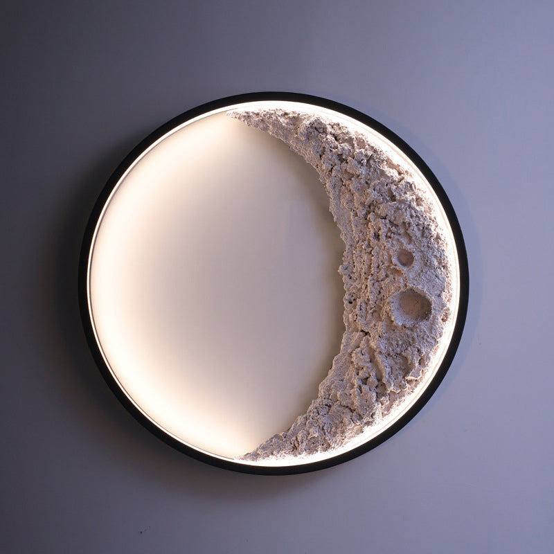 Indoor Outdoor Waterproof LED Modern Art Wall Light Moon Modeling Decorative Wall Lamp
