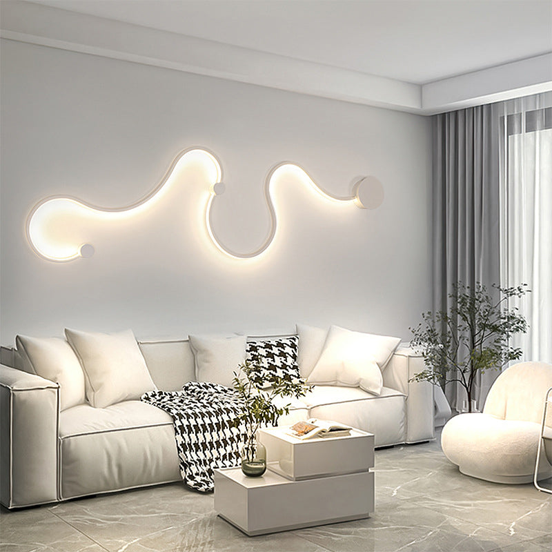 Nordic Modern Luxury Long Strip Snake Led Wall Sconce Lamp Interior Decoration Lighting