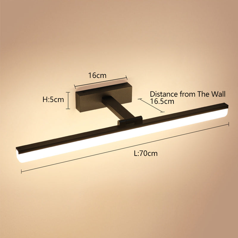 Modern Bathroom Mirror Front Lamp length 40cm to 70cm Rotatable IP44 Waterproof LED Mirror Light