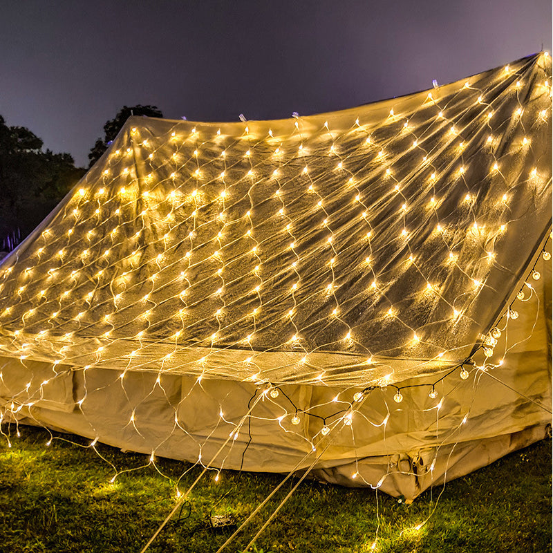 Garden Net Light Mesh Outdoor String Light Twinkle Light 3m x 2m 192LED 8Mode for Tree Wrap Lawn Backyard Christmas