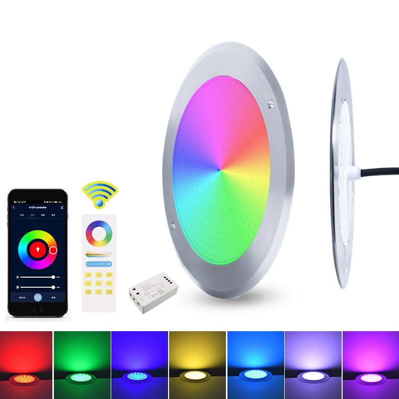Slim 8mm Stainless Steel LED Pool Light RGB 18W 25W 35W WIFI Swimming Pool Light LED Underwater