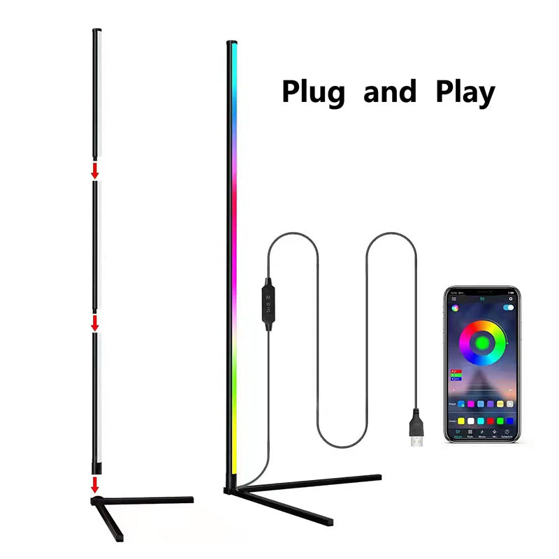 Smart RGB LED Floor Lamp APP Control Stand Corner Floor Ambiance Light