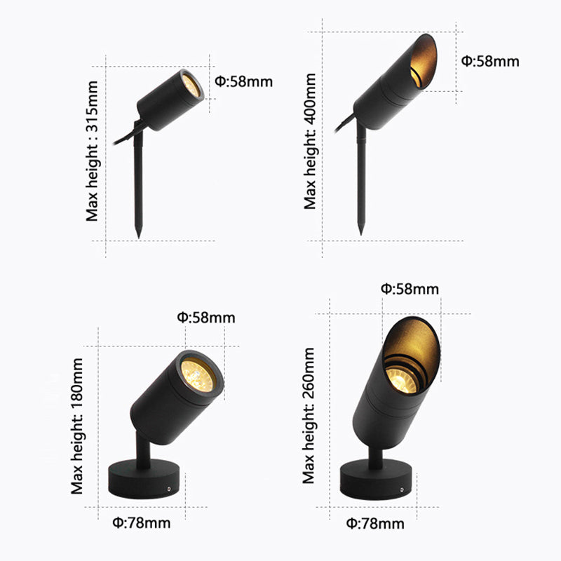 Outdoor Garden Lawn Villa Park Courtyard IP65 Waterproof MR16 3w COB 10w Aluminum Glass Led Spot Light