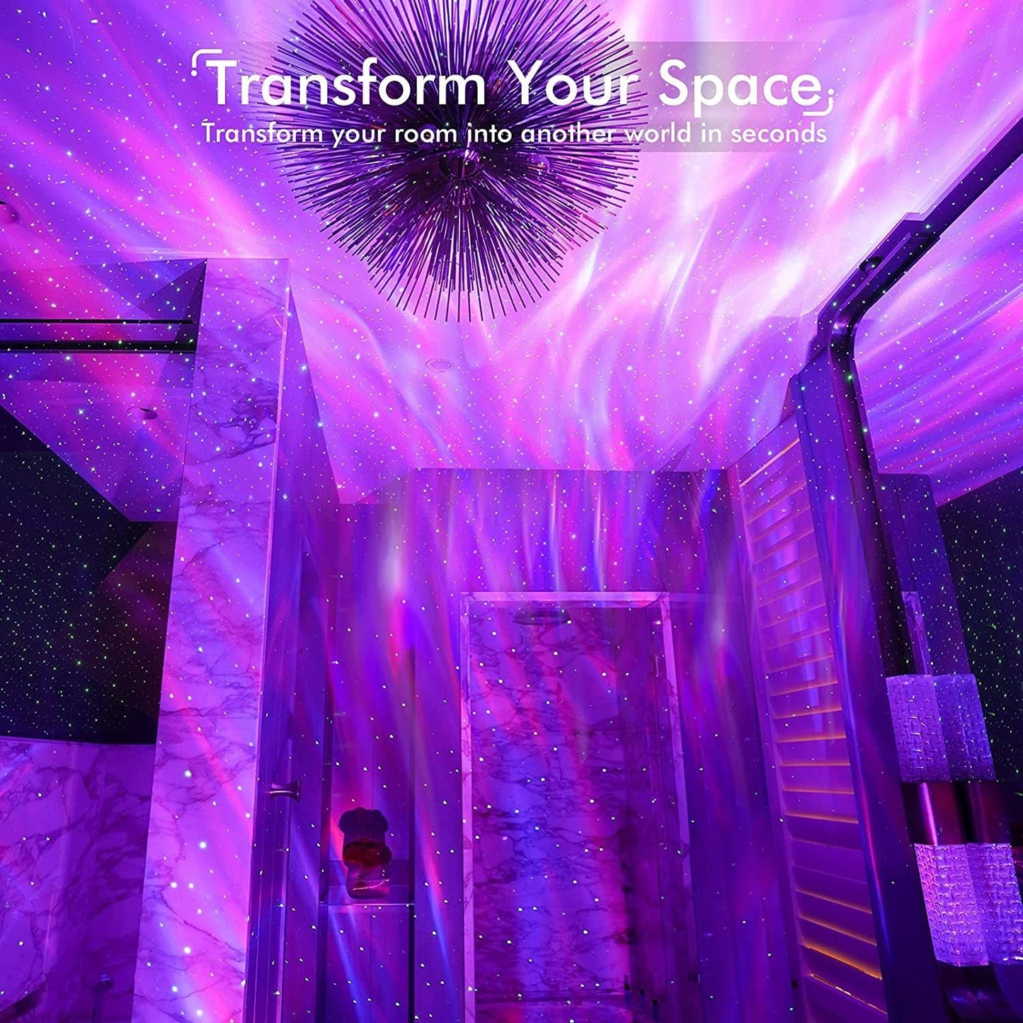 Hot Selling Bedroom Aurora Galaxy Star Projector Night Light With White Noise wireless Speaker Remote Controlled Projector