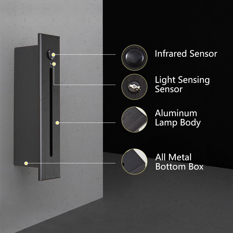 Smart Home Motion Activated Aluminum Strip Step Light Wall Stairway Motion Sensor Automatic LED Stair Light