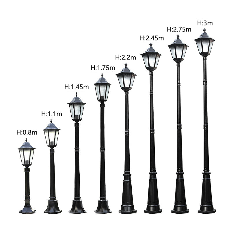Customized 0.8m 1m 2m 3m 3.5m Outdoor Antique Garden Lights Decorative Street Lamp Lighting Road Waterproof Modern Poles