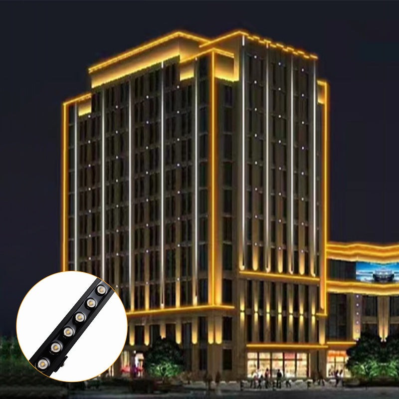 24v 12W Building Decoration DMX Led Outdoor Facade Linear Strip Lighting 4in1 RGB LED Wall Washer Linear Light