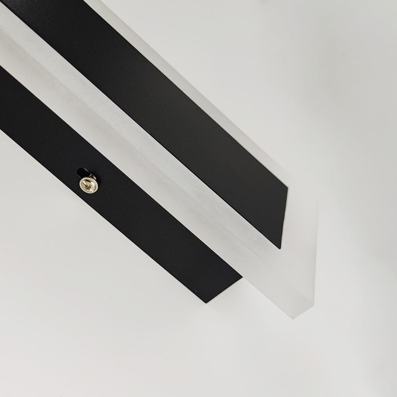 Aluminum Modern Waterproof Black Garden Light Outdoor Long Strip LED RGB Wall lamp Sconce Light