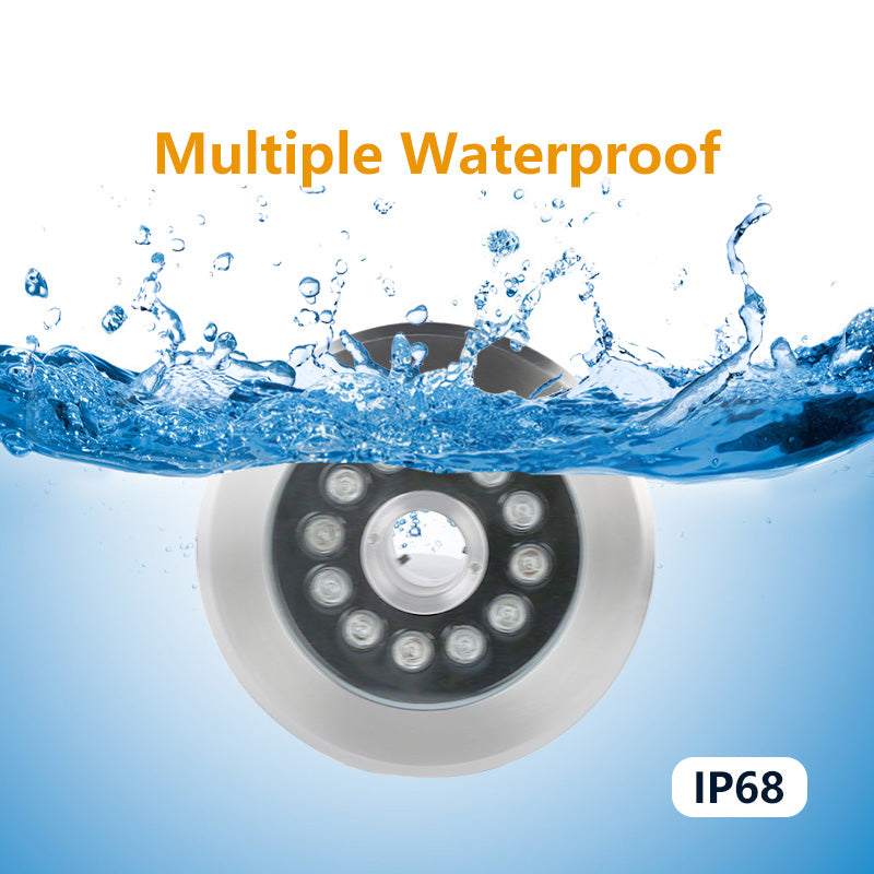 Dmx Remote Control 6W 9W 12W 18W Led Underwater Lamp Rgb Ip68 Stainless Steel LED Fountain Lighting