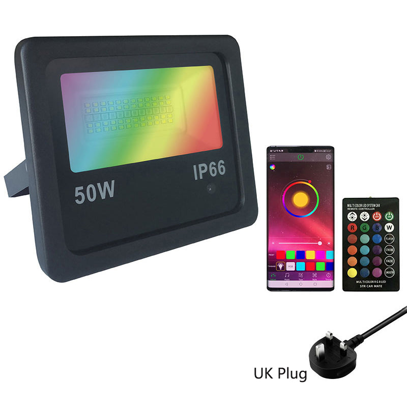 High Quality RGB 50W IP66 Waterproof Remote Control Led Smart Flood Light