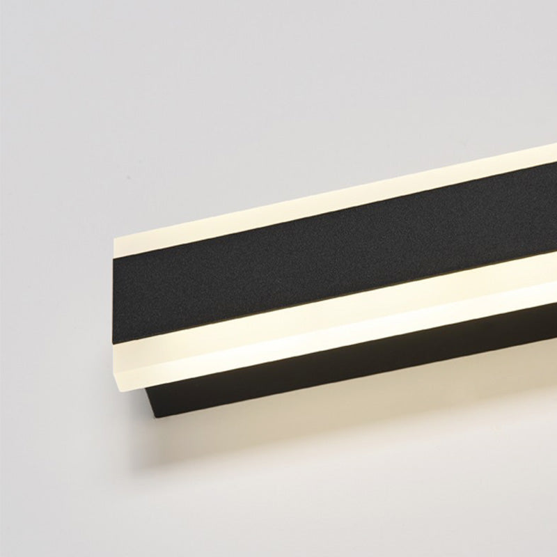 Modern Long Strip LED Porch Linear Light IP65 Villa Sconce Aluminum Outdoor Waterproof Black Garden Light Outdoor Wall Lamp