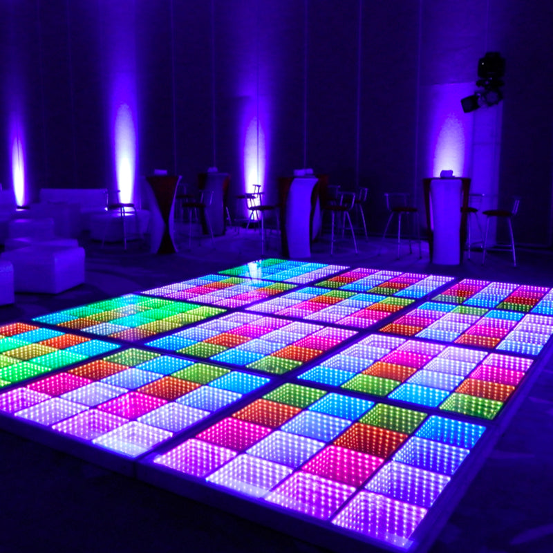 Led Dance Floor Wedding Portable 3D Interactive Dance Floor Light Infinity Mirror Wireless Dance light