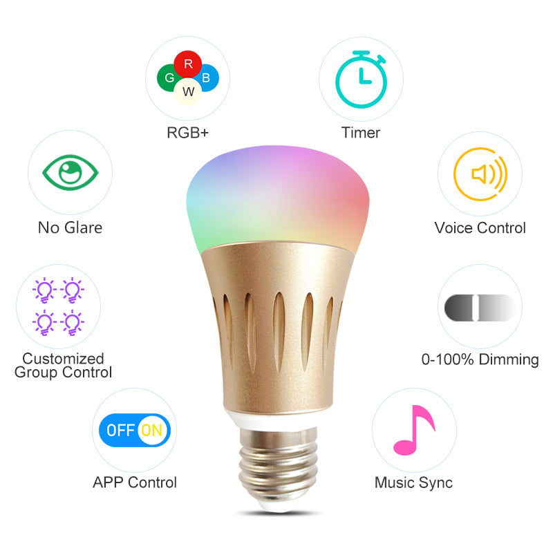 Alexa Google Home Voice Control 85-265V Smart Bulb RGB Wifi Smart Bulb