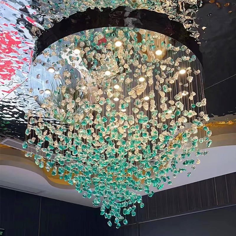 Customized Luxury Crystal Chandelier Hotel Project Lamp LED Pendant Light