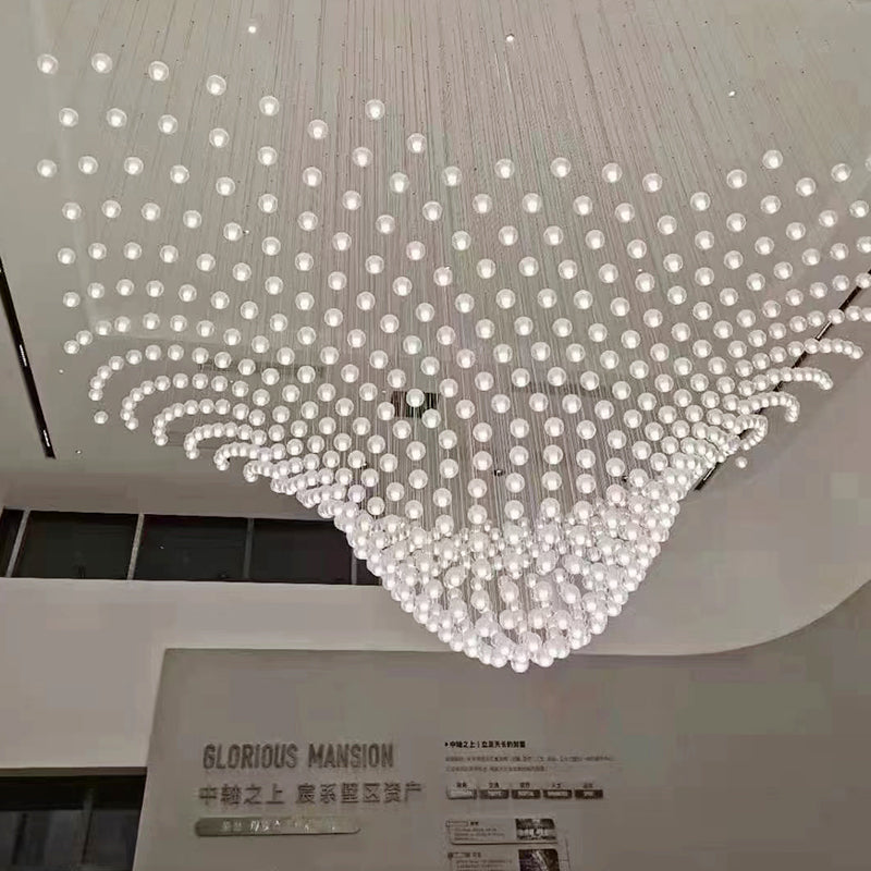 Customized Luxury Crystal Chandelier Hotel Project Lamp LED Pendant Light