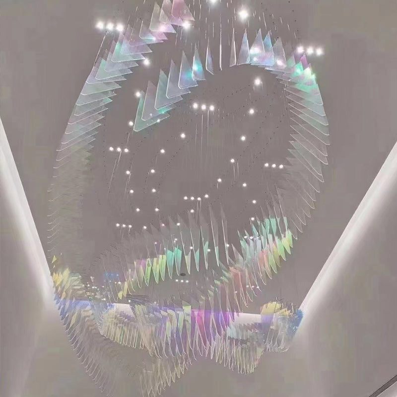 New Design Led Chandelier Hotel Lobby Large Hotel Custom Large Project Crystal chandelier Hotel Engineering Chandelier