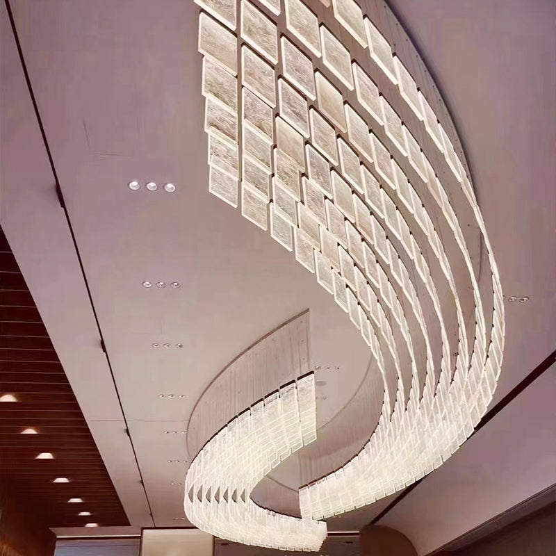 New Design Led Chandelier Hotel Lobby Large Hotel Custom Large Project Crystal chandelier Hotel Engineering Chandelier