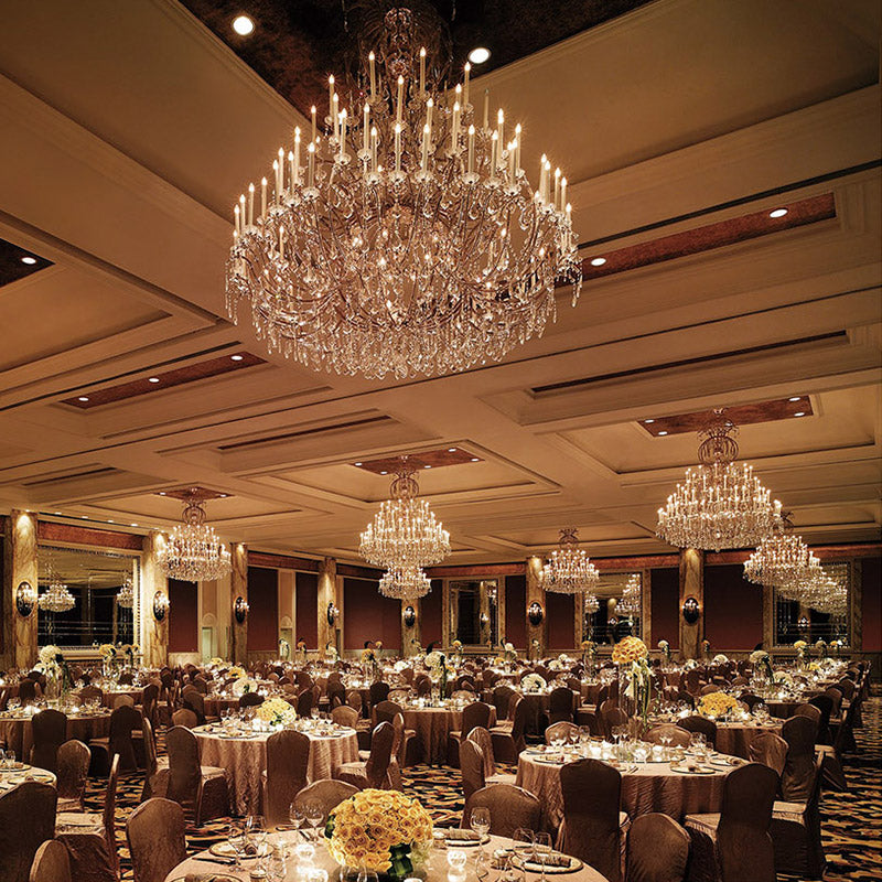 Hotel projects customised chandelier luxury led crystal chandelier pendant light