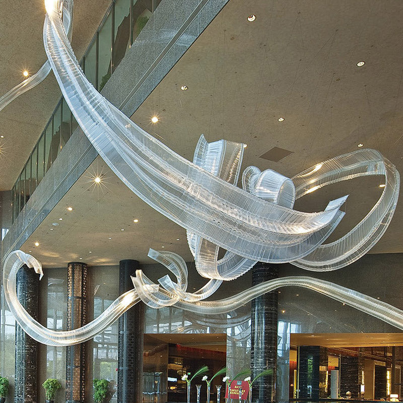 Modern Luxury Decorative Villa Lobby Hotel Hall Big Project Led Pendant Light Ceiling Chandelier