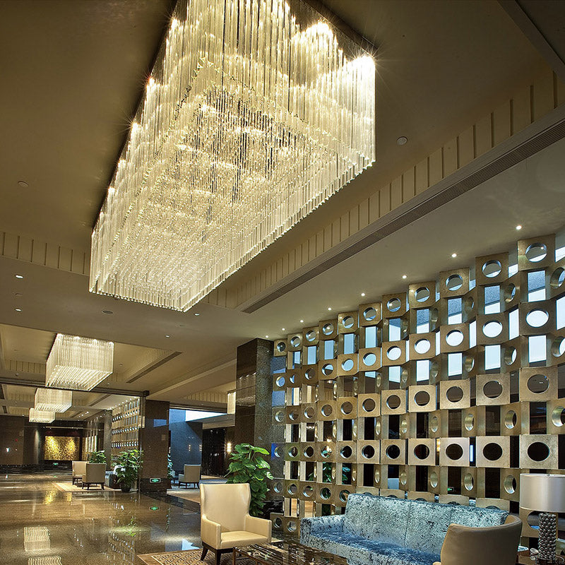 Modern Luxury Decorative Villa Lobby Hotel Hall Big Project Led Pendant Light Ceiling Chandelier