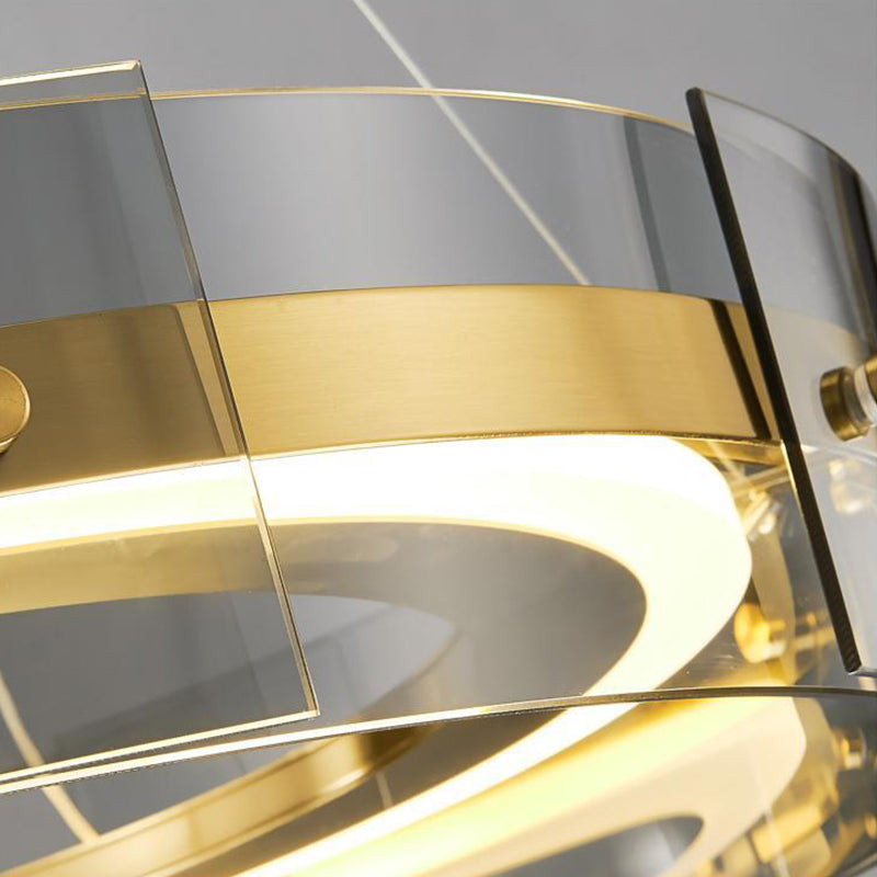 Simple Nordic Round Fixtures Indoor Hanging Light High Ceiling Luxury Chandelier