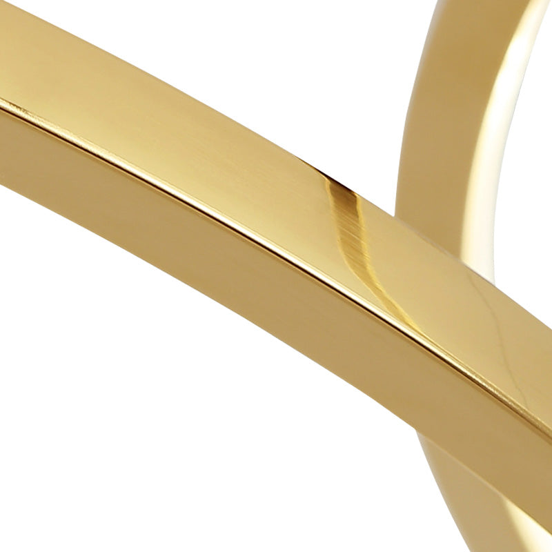 Home Decorative Living Room Hotel Circle Hanging Pendant Light New Design 3 Ring Stainle Steel Gold Luxury Round Led Chandelier