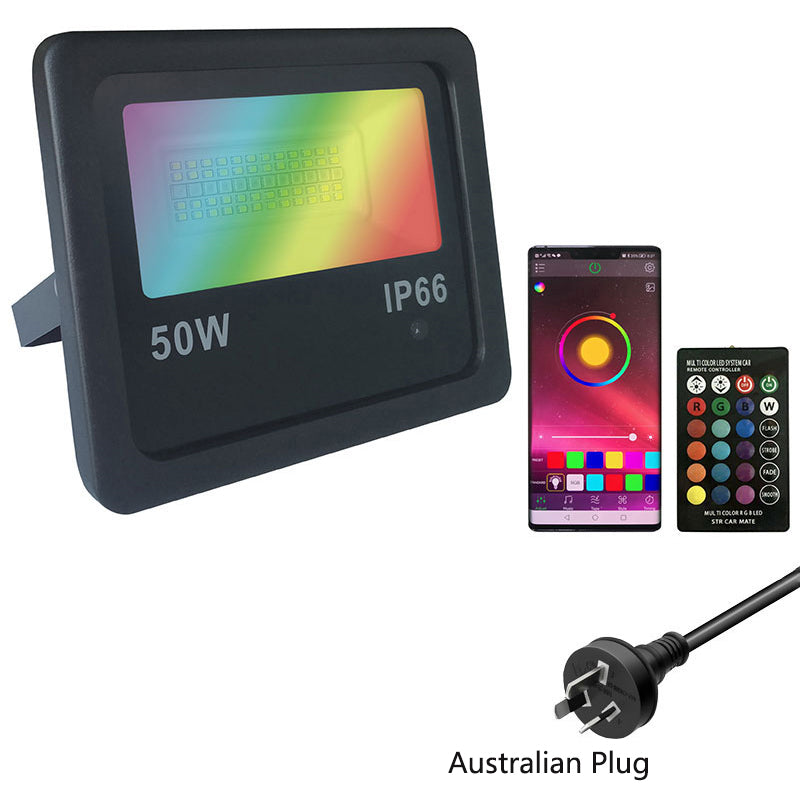 High Quality RGB 50W IP66 Waterproof Remote Control Led Smart Flood Light