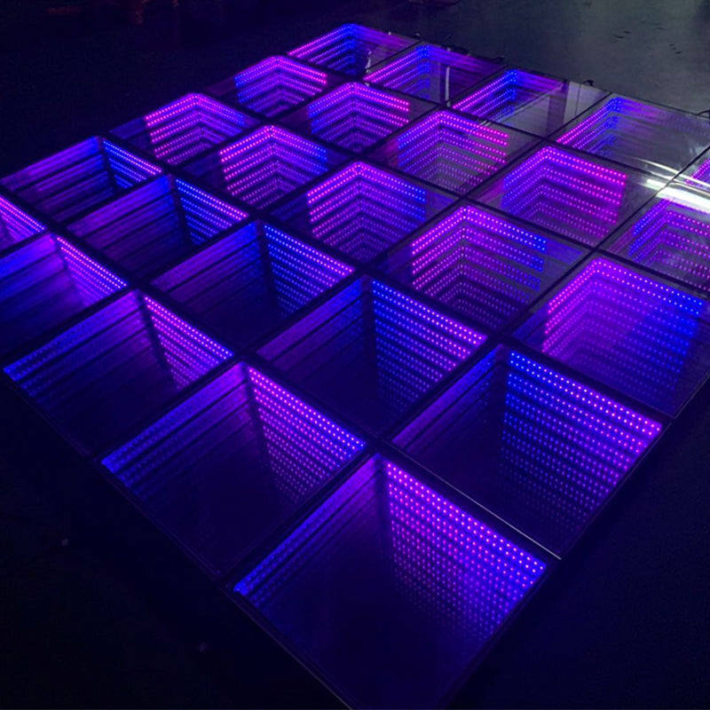 Deep Abyss Tunnel Magic Mirror 3D Dancing Floor Stage Lighting Panel Quadrel Brick Lamp Pressure Stage Light